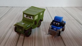 Lot Of 2 Disney Cars Sarge And Pitty Doggie Forklift Plastic Models - £7.09 GBP