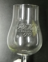 J&amp;F Martell Cognac Liquor Glass Stemmed Bell Shaped Upper Fondee En 1715 - £7.18 GBP