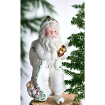 Vintage Lenox Holiday Santa Cookie Jar NO LID Great Planter Or Utensil H... - $24.62 CAD