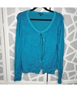 Express Button Down Blue Sweater Cardigan Size Large - $13.61 CAD