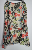 Chicos Maxi Skirt Womens Size 3 Floral Silk Lined Flowy Festival Flowers - £23.50 GBP