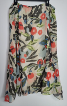 Chicos Maxi Skirt Womens Size 3 Floral Silk Lined Flowy Festival Flowers - £23.58 GBP