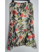 Chicos Maxi Skirt Womens Size 3 Floral Silk Lined Flowy Festival Flowers - £23.58 GBP