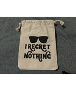 I Regret Nothing Bachelor Party Hangover Cloth Drawstring Gift Bag Sprin... - £5.50 GBP