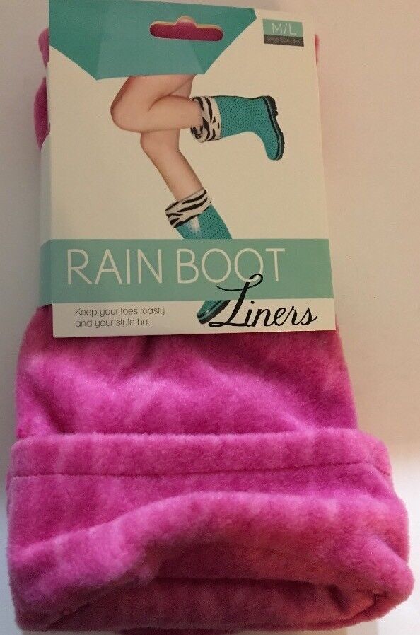 Rain Boot Liners-Pink Animal -Size M/L 8-10 Keep Your Toes Toasty-SHIPS N 24 HRS