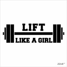 Lift Like a Girl Decal Sticker-Gym Sport Sticker-Custom Size-Custom Color-Made i - £77.87 GBP