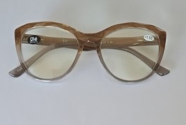 Reading Glasses ~ Two Tone ~ BROWN/GRAY ~ Plastic Frames ~ +1.50 Strength - £18.62 GBP