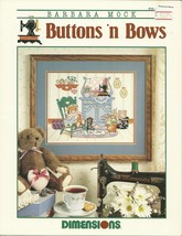 Buttons n Bows Cross Stitch Pattern Leaflet No. 185 Dimensions Inc Barba... - $3.99