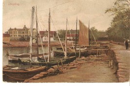 Sweden Goteborg LANGEDRAG boat yacht Antique Brevkort Old Art Postcard p... - £7.31 GBP