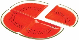 Ebros Gourmet Kitchen Watermelon Slices Shaped Serving Plates or Dish Pl... - $625.17 MXN