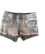ARIZONA Girls Size 10 REG Denim Cut Off Jean Shorts Light Wash SHORTIE - £7.47 GBP