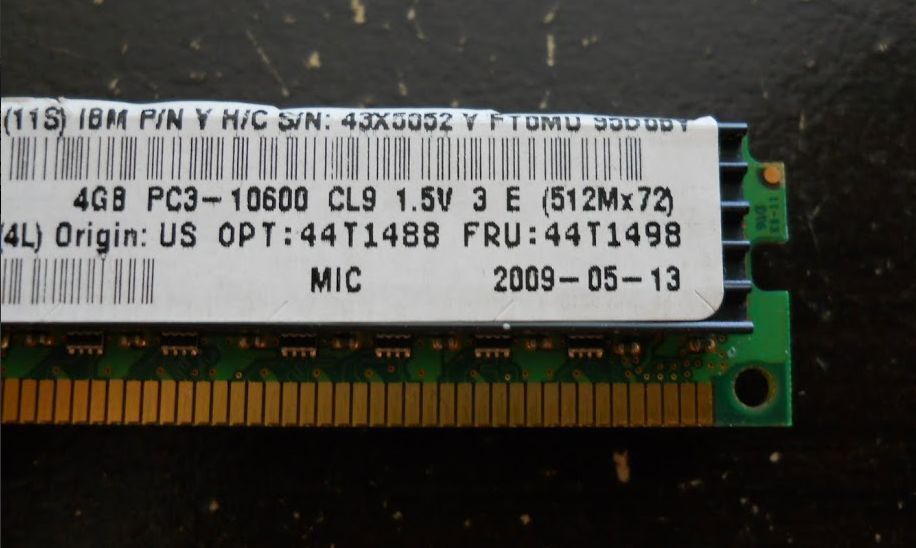 44T1498 IBM 4GB (1X4GB) 2RX4 PC3-10600R VLP Memory Module 43X5052 44T1488 New... - $59.82