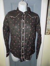 Mossimo Flower Print Cowboy Long Sleeve Shirt Size Medium Women&#39;s NEW - £16.67 GBP