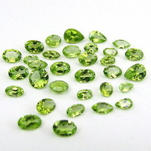 13CT 32pc Wholesale Lot Natural Green Peridot Mix Cut Gemstones Parcel - £35.35 GBP