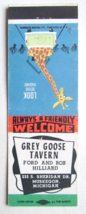 Grey Goose Tavern - Muskegon, Michigan Restaurant 20 Strike Matchbook Cover MI - £1.56 GBP