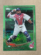 2013 Topps Green Sparkle Carlos Santana #141 INDIANS - £2.34 GBP