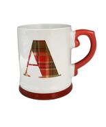 Coffee Mug, Tea Cup initial letter “A” ceramic, strong holder, redd/whit... - $223.06 MXN