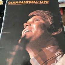 Glen Campbell Live Souvenir Song Álbum Libro Jersey Concierto Music Songbook - £7.84 GBP