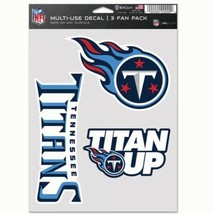 3.5&quot; tennessee titans nfl football team logo fan 3 pack vinyl decal stickers - £15.97 GBP