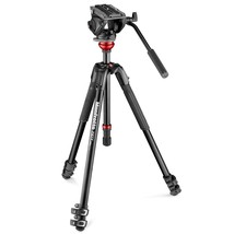 Manfrotto 190X 3-Section Aluminum Video Tripod with 500 Fluid Video Head - £623.81 GBP