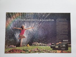 1989 Sony Handycam Two Page Vintage Print Ad Easy To Catch A Rainbow Summer Fun - £12.12 GBP