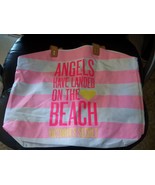 Victoria&#39;s Secret 2014 Angels Tote Bag Beach Pink Stripes NWT HTF - £24.40 GBP