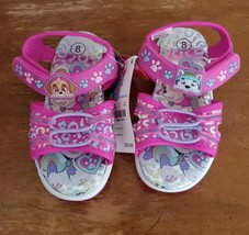 Paw Patrol Girls Sandals Light Up Shoes Pink Size 8 - $9.04