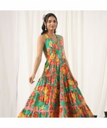 ROYAL JAIPUR  100% Pure Fine Organic Cotton Colorful women Summer dress - $179.99