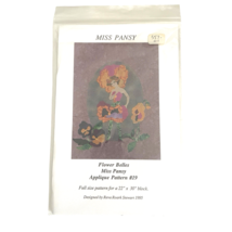 Reva Roark Stewart Applique PATTERN 19 Miss Pansy Flower Belles - $17.77 Reva Roark Stewart Applique PATTERN 19 Miss Pansy Flower Belles - $17.77