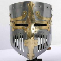 Medieval Great Helm of Castile Helmet Premium Quality Metal Armor Helmet - £114.77 GBP