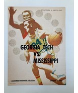 January 11 1964 Georgia Tech vs Mississippi Basketball Official Program - £22.40 GBP