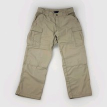 5.11 Tactical TacLite Pro Pants Khaki Ripstop Cargo Men 35.5-39 Reinforc... - $21.77
