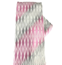 Bruno Conte Men&#39;s Tie &amp; Hanky Set Pink Charcoal Gray Silver 100% Silk 4&quot; Wide - $24.99