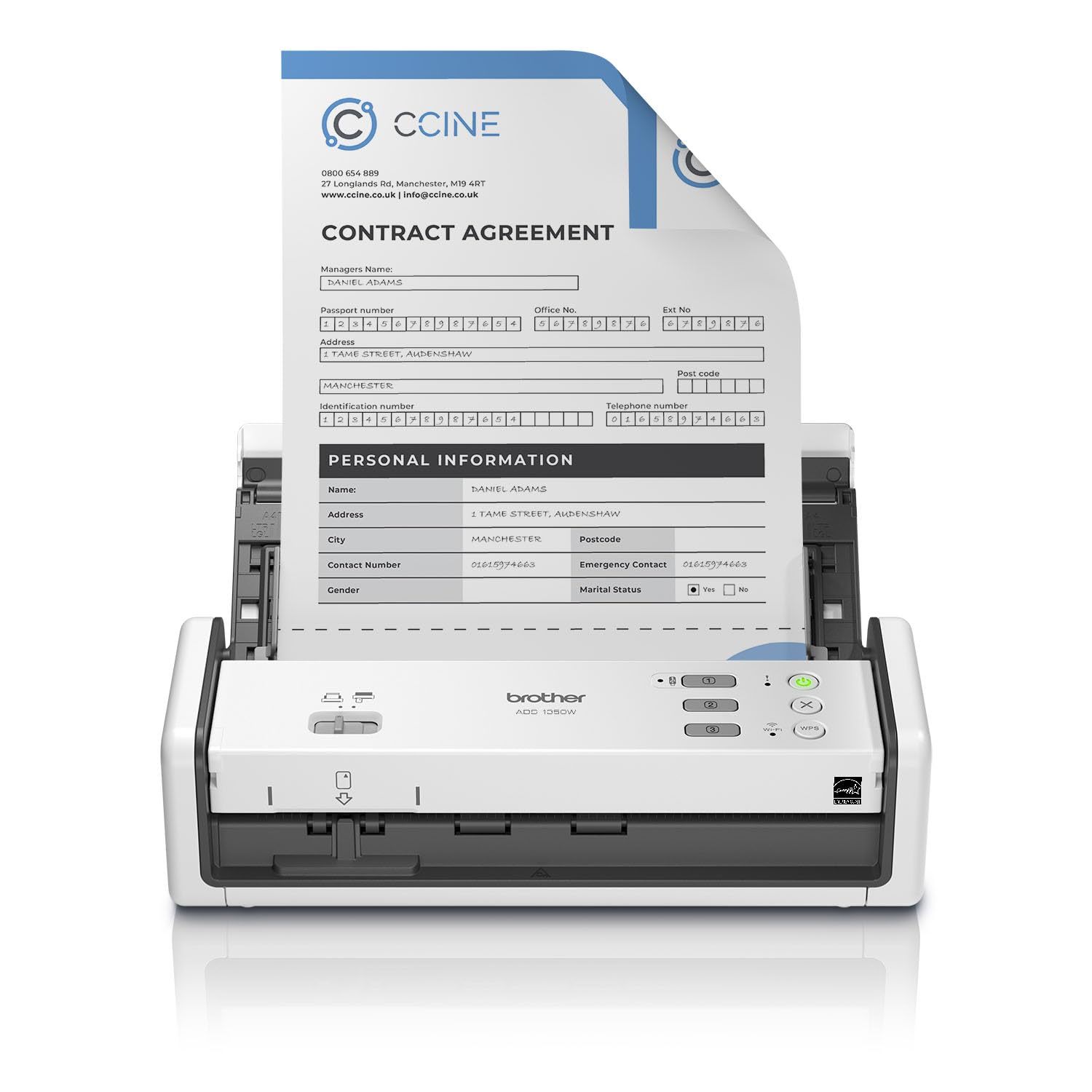 Brother ADS-1350W Wireless Compact Desktop Scanner | Scan Speeds of Up t... - $338.22
