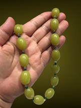 Vintage Lime Yellow Beads necklace 106 Grams 19” - £44.23 GBP