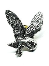 Barn Owl Pin Badge Spilla Natura Peltro Distintivo Trasformazione Speranza... - £5.70 GBP