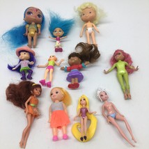 Mixed Lot Of 11 Dolls  Cabbage Patch Fairy Rapunzel Strawberry Shortcake Friends - £8.39 GBP