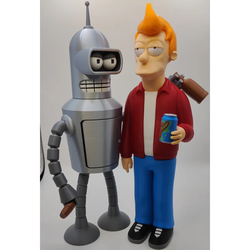 In Stock Cartoon Futurama Fry &amp; Bender Action Figure Model Toys Gifts For Kids - £47.02 GBP+