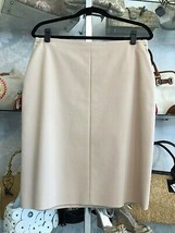 AKRIS Beige/Tan Cotton Blend Straight/Pencil Skirt Sz 10 - $296.87