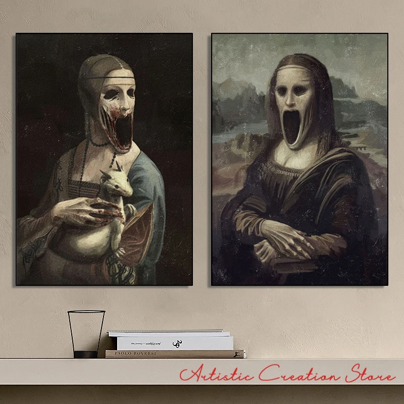 The Scary Mona Lisa Het Meisje Met De Parel Creepy Famous Painting ...