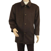Men's Pea Top Coat Veronesi Wool Cashmere ARNO Brown 46 Regular image 3