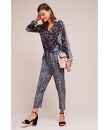 NWT ANTHROPOLOGIE HALLIE WOVEN TWIST FRONT JUMPSUIT by MAEVE 8 - £71.93 GBP