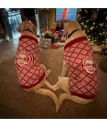 A Christmas Story Pet Dog Sweater Size L Large Red White Embroidered Hol... - $9.31