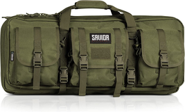 Tactical Double Rifle Bag Short Barrel Gun Firearm Soft Case Subgun 24&quot; ... - £86.62 GBP