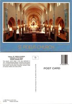 Kansas Victoria Interior Saint Fedelis Church Round Pillars VTG Postcard - £7.51 GBP