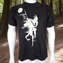 Vintage Native American Art T Shirt Mens L Black Warrior On Horse Single... - $1,169.40 MXN