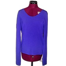 Fabletics Karen Top Blue Purple Women Long Sleeve Activewear Size Medium - $26.24