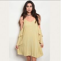 She and Sky Cold Shoulder Layered Sleeve Dress Size S, L - $25.00