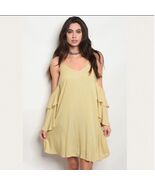 She and Sky Cold Shoulder Layered Sleeve Dress Size S, L - $25.00