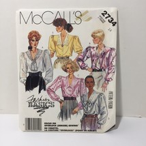 McCall&#39;s 2734 Size 14 Misses&#39; Blouse and Bow Tie - $12.86